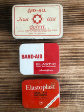 Load image into Gallery viewer, Vintage First Aid/Dressing Tins