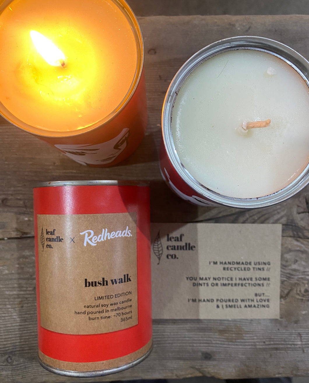 Leaf Candle Co. x Redheads. - Soy Candles