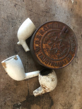 Load image into Gallery viewer, Clay Pipe c 1880&#39;s Collection &amp; Tobacco Tin